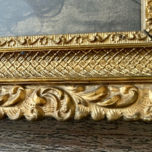 Vintage Gold Framed Child and Dog Art Print 16/20 Inch - Picture 6 of 10